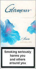 Glamour Super Slims Azure 100's Cigarettes pack